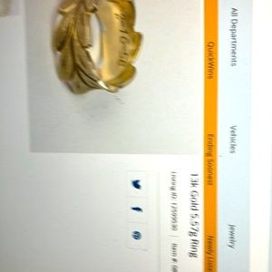 13k gold leaf gorgeous ring